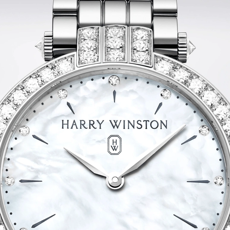 Harry Winston,The Premier 36mm,36mm,Gold,White Gold,White,Quartz,In-house Caliber,Mother of Pearl,PRNQHM36WW017