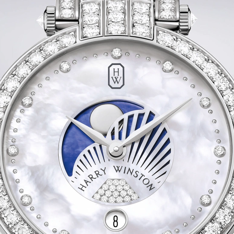 Harry Winston,The Premier 36mm,36mm,Gold,White Gold,White,Quartz,In-house Caliber,Mother of Pearl,PRNQMP36WW004