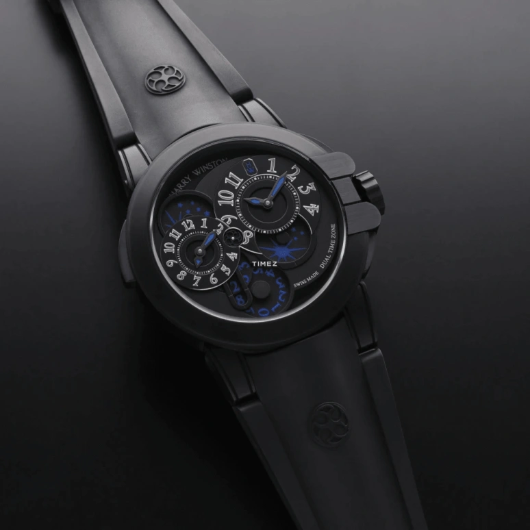 Harry Winston,The Ocean 44mm,44mm,Zalium,Black,Blue,Automatic,Power Reserve Indicator,Dule Time,Day / Night Indication,OCEATZ44ZZ007