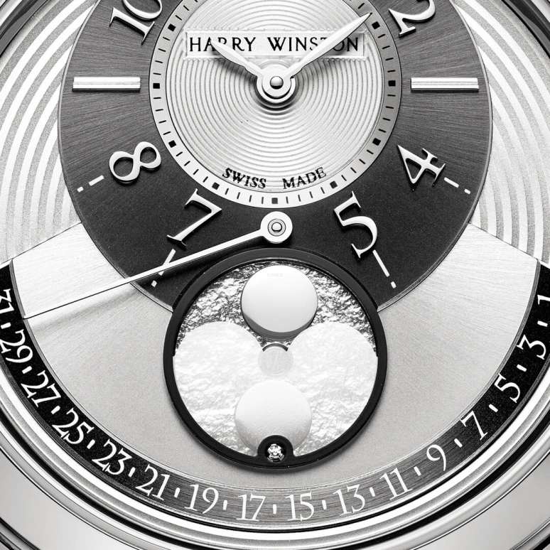 Harry Winston,Midnight 42.5mm,42.5mm,Gold,White Gold,Automatic,In-house Caliber,Open,MIDAMP42WW001