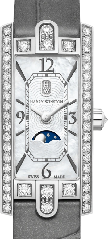Harry Winston,The Avenue 15.6x32.3mm,15.6x32.3mm,Gold,White Gold,White,Quartz,In-house Caliber,Mother of Pearl,AVCQMP16WW001
