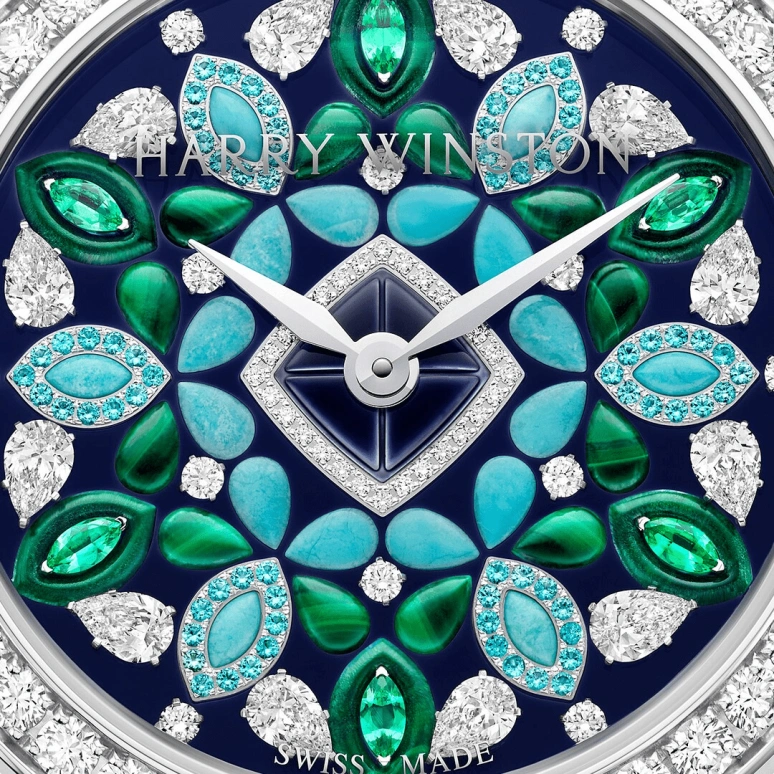 Harry Winston,The Premier 36mm,36mm,Gold,White Gold,Blue,Automatic,In-house Caliber,Mother of Pearl,PRNAHM36WW032