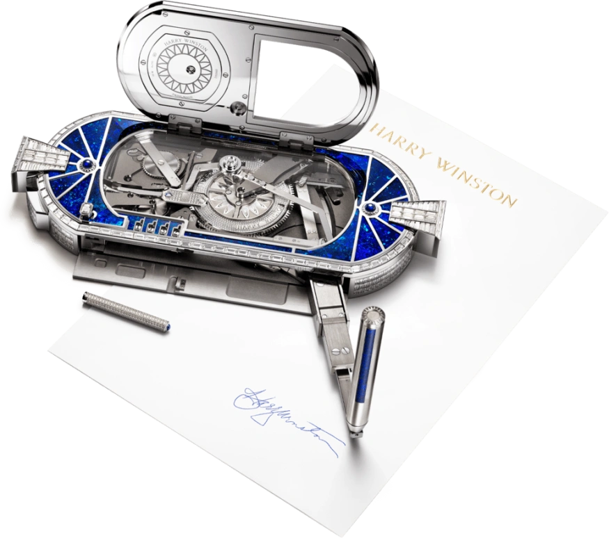 Harry Winston,High Jewelry Timepieces 187.6x75.7mm,187.6x75.7mm,Zalium,Opal,Gold,Quartz,In-house Caliber,Opal,HJTQHM00WW005