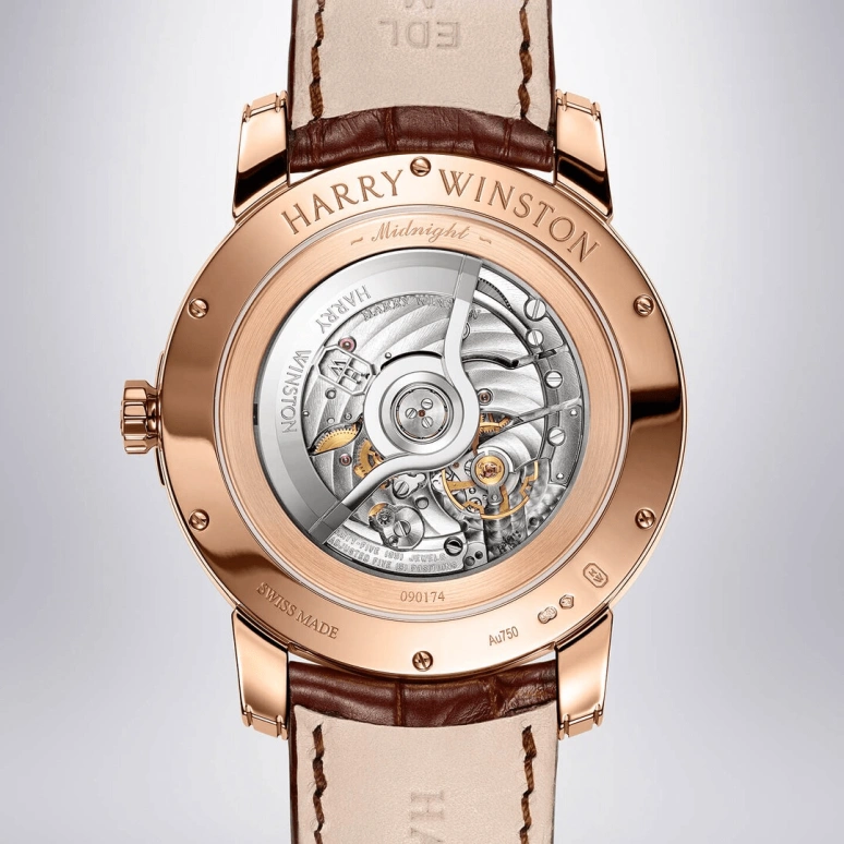 Harry Winston,Midnight 42.5mm,42.5mm,Rose Gold,Gold,Automatic,In-house Caliber,Open,MIDABD42RR005