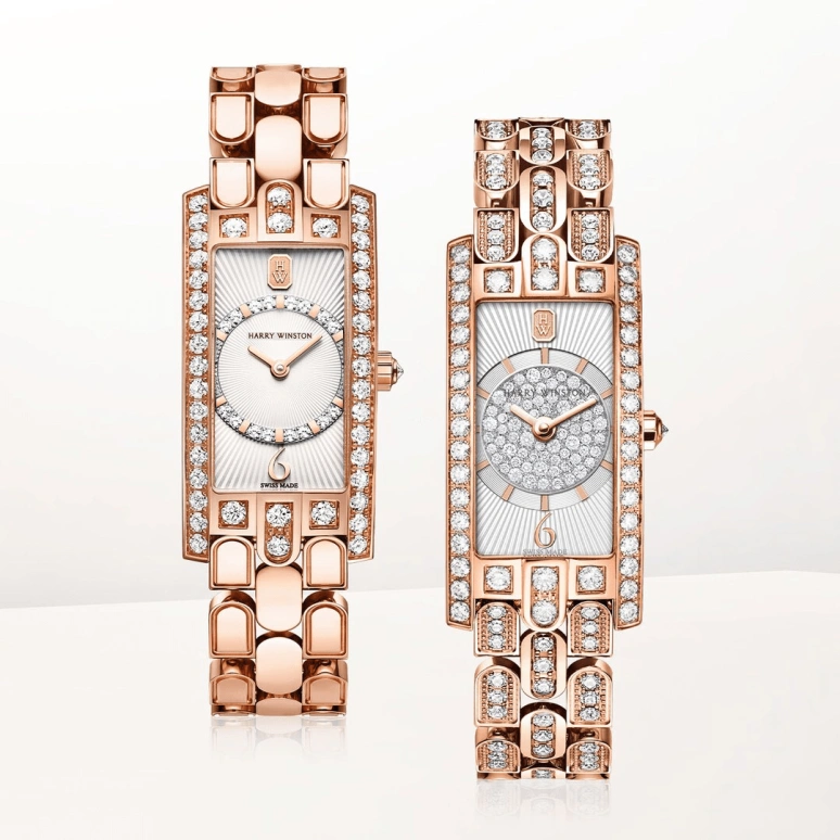 Harry Winston,The Avenue 19x39.5mm,19x39.5mm,Rose Gold,Gold,Quartz,In-house Caliber,Closed,AVCQHM19RR030