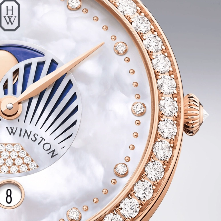 Harry Winston,The Premier 36mm,36mm,Rose Gold,Gold,White,Quartz,In-house Caliber,Mother of Pearl,PRNQMP36RR001