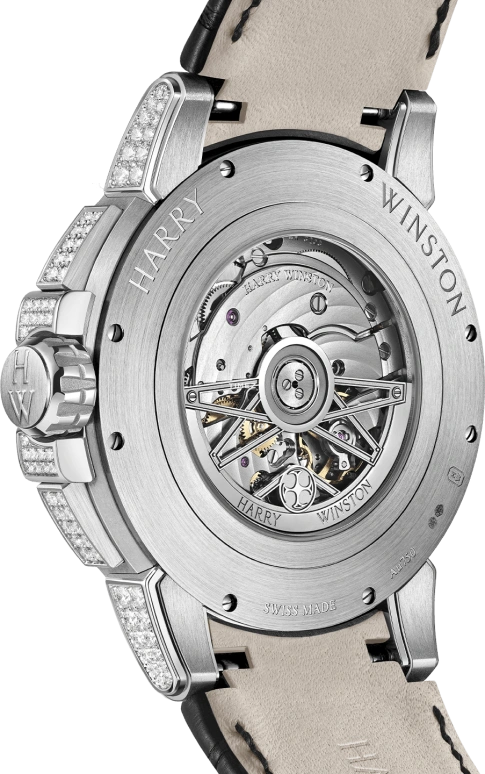 Harry Winston,The Ocean 42mm,42mm,White Gold,Black,Automatic,Moonphase,Day,OCEAMP42WW006