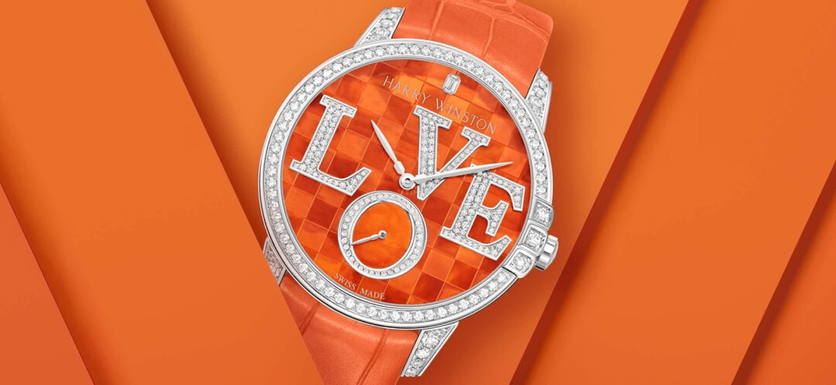 Harry Winston,Midnight 36mm,36mm,Gold,White Gold,Orange,Automatic,In-house Caliber,Mother of Pearl,MIDASS36WW005