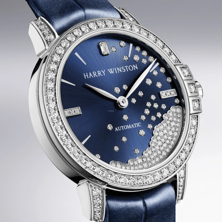 Harry Winston,Midnight 29mm,29mm,Gold,White Gold,Automatic,In-house Caliber,Open,MIDAHM29WW002