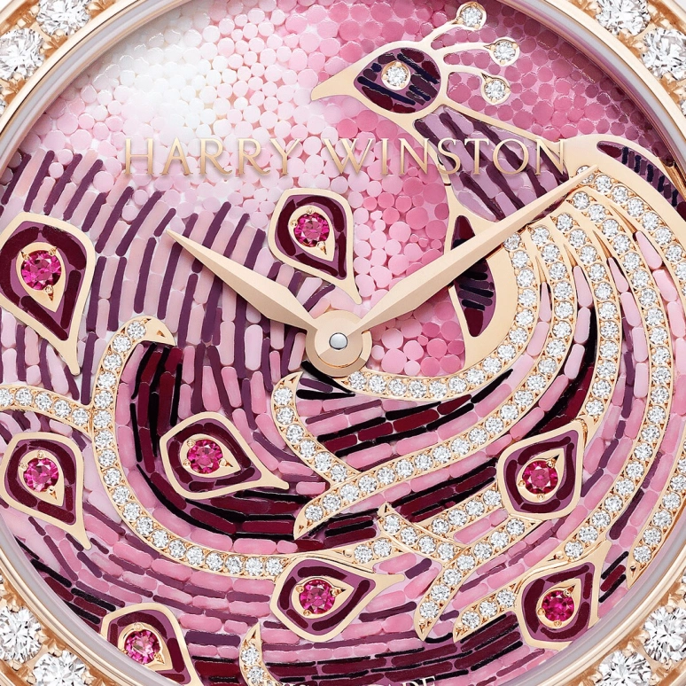 Harry Winston,The Premier 36mm,36mm,Rose Gold,Gold,Automatic,In-house Caliber,Open,PRNAHM36RR027