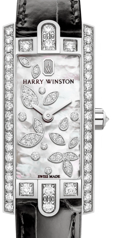 Harry Winston,The Avenue 15.6x32.3mm,15.6x32.3mm,Gold,White Gold,White,Quartz,In-house Caliber,Mother of Pearl,AVCQHM16WW049