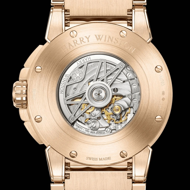Harry Winston,The Ocean 44mm,44mm,Rose Gold,Gold,Automatic,In-house Caliber,Open,OCEATZ44RR013