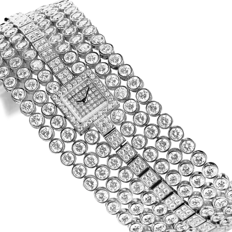 Harry Winston,High Jewelry Timepieces 14mm,14mm,Gold,White Gold,Quartz,In-house Caliber,Closed,HJTQHM14WW015