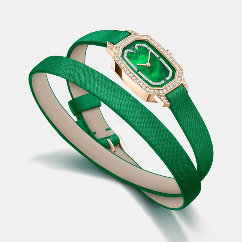 Harry Winston,Emerald 17.70x24mm,17.70x24mm,Rose Gold,Green,Quartz,In-house Caliber,Octagon,EMEQHM18RR013