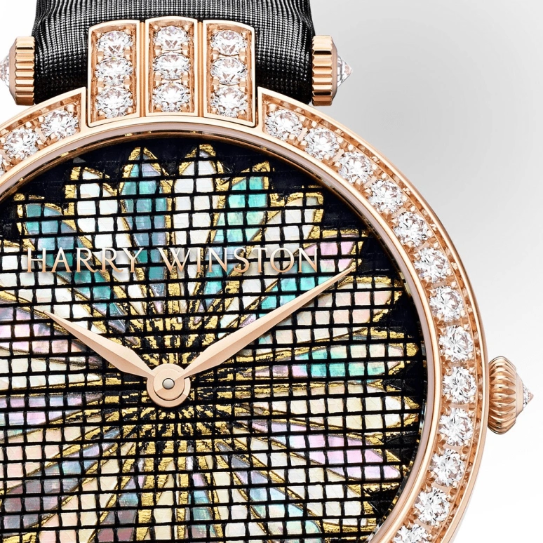 Harry Winston,The Premier 36mm,36mm,Rose Gold,Gold,Automatic,In-house Caliber,Mother of Pearl,PRNAHM36RR012