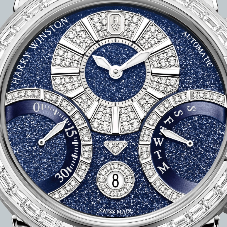 Harry Winston,The Ocean 42.2mm,42.2mm,Gold,White Gold,Automatic,In-house Caliber,Open,OCEABI42WW003