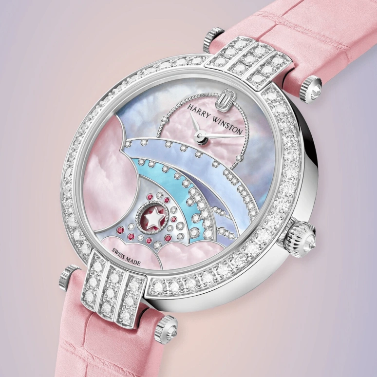 Harry Winston,The Premier 36mm,36mm,Gold,White Gold,Gold,Automatic,In-house Caliber,Gold,Mother of Pearl,PRNASS36WW004