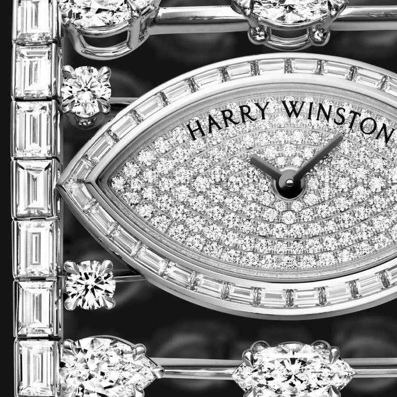 Harry Winston,High Jewelry Timepieces 30x17mm,30x17mm,Platinum,Quartz,In-house Caliber,Closed,HJTQHM30PP006