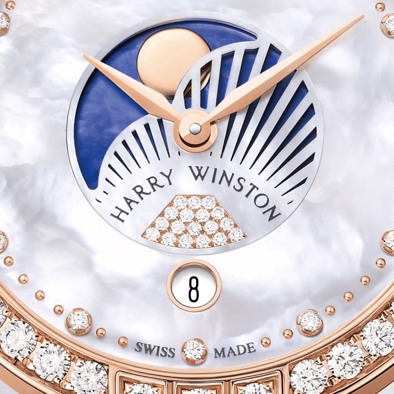 Harry Winston,The Premier 36mm,36mm,Rose Gold,Gold,White,Quartz,In-house Caliber,Mother of Pearl,PRNQMP36RR001