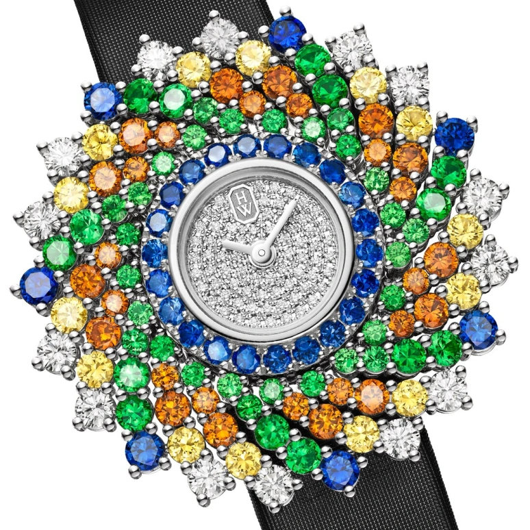 Harry Winston,High Jewelry Timepieces 36mm,36mm,Platinum,Quartz,In-house Caliber,Closed,HJTQHM36PP003