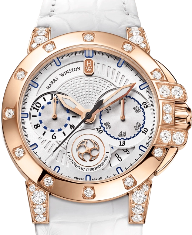 Harry Winston,The Ocean 36mm,36mm,Rose Gold,Gold,Automatic,In-house Caliber,Open,OCEACH36RR001