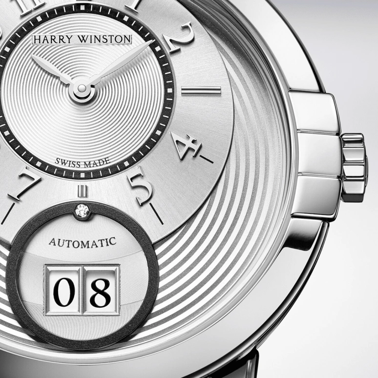 Harry Winston,Midnight 42.5mm,42.5mm,Gold,White Gold,Automatic,In-house Caliber,Open,MIDABD42WW003