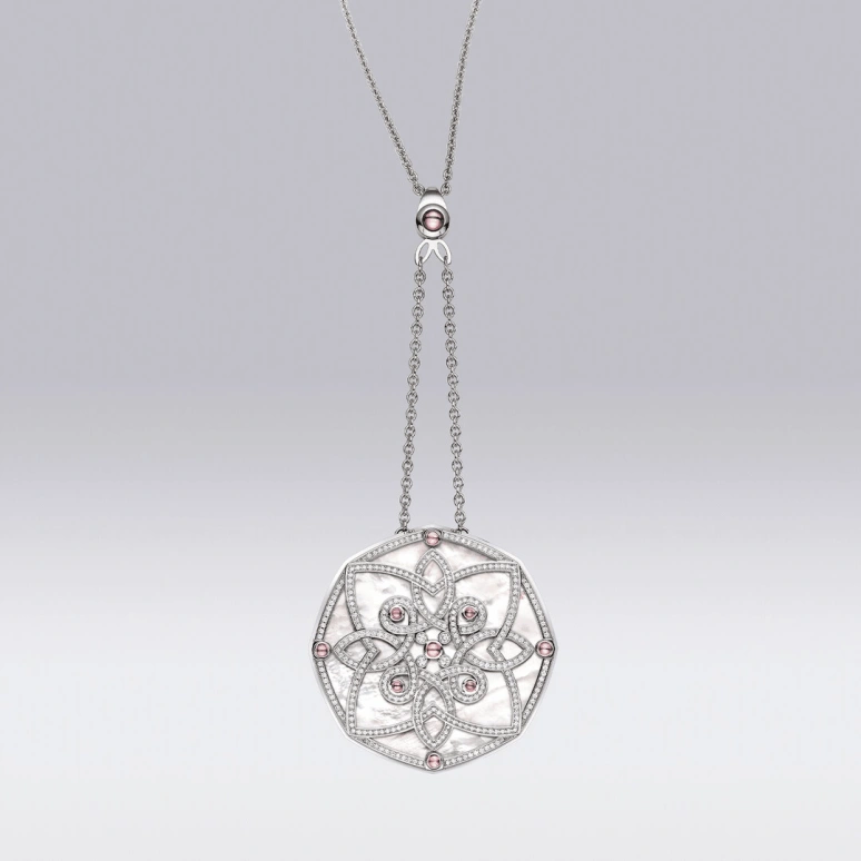 Harry Winston,High Jewelry Timepieces 47.5mm,47.5mm,Gold,White Gold,White,Quartz,In-house Caliber,Mother of Pearl,HJTQHM48WW001