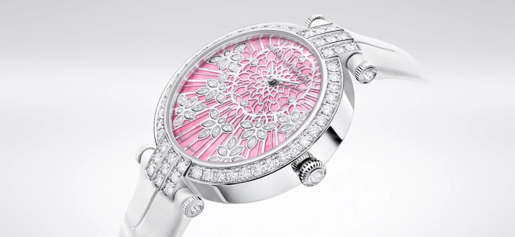 Harry Winston,The Premier 36mm,36mm,Gold,White Gold,Pink,Automatic,In-house Caliber,Mother of Pearl,PRNAHM36WW015