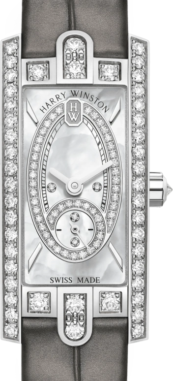 Harry Winston,The Avenue 15.6x32.3mm,15.6x32.3mm,Gold,White Gold,White,Quartz,In-house Caliber,Mother of Pearl,AVCQSS16WW001