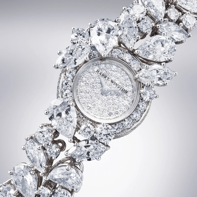 Harry Winston,High Jewelry Timepieces 18mm,18mm,Platinum,Quartz,In-house Caliber,Closed,HJTQHM18PP002