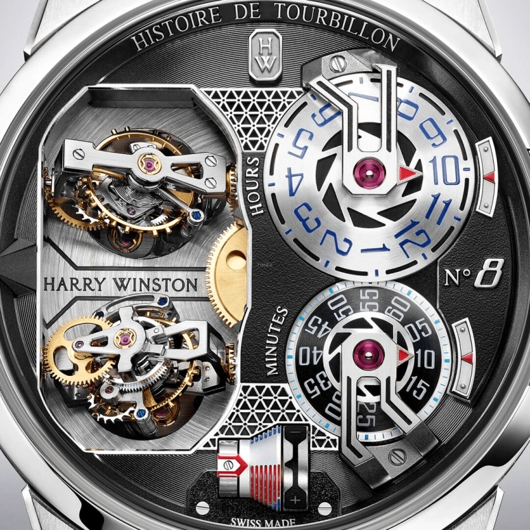 Harry Winston,Histoire de Tourbillon & Opus 50.9mm,50.9mm,Gold,White Gold,Handwound,In-house Caliber,Open,HCOMDT51WW003