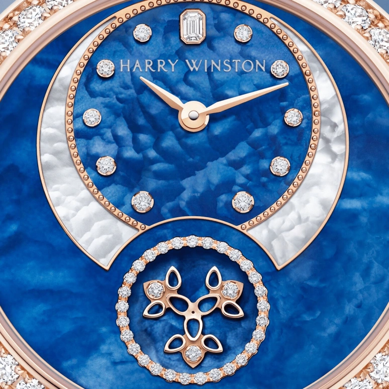 Harry Winston,The Premier 36mm,36mm,Rose Gold,Gold,White,Blue,Automatic,In-house Caliber,Mother of Pearl,PRNASS36RR003