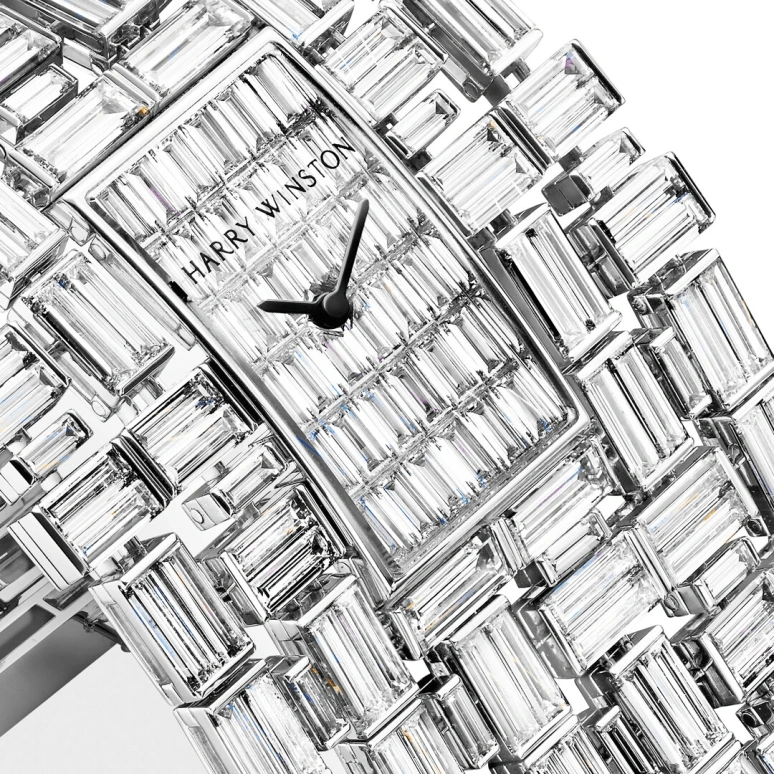 Harry Winston,High Jewelry Timepieces 15.4x24.7mm,15.4x24.7mm,Platinum,Quartz,In-house Caliber,Closed,HJTQHM15PP001