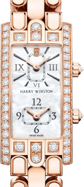 Harry Winston,The Avenue 19x39.5mm,19x39.5mm,Rose Gold,Gold,White,Quartz,In-house Caliber,Mother of Pearl,AVCQTZ19RR002