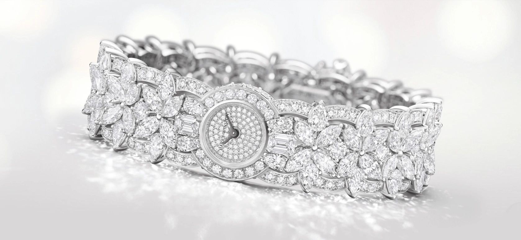 Harry Winston,High Jewelry Timepieces 19mm,19mm,Platinum,Silver,Quartz,Round,HJTQHM19PP001