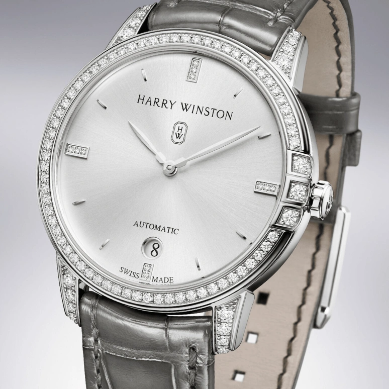 Harry Winston,Midnight 36mm,36mm,Gold,White Gold,Automatic,In-house Caliber,Open,MIDAHD36WW001