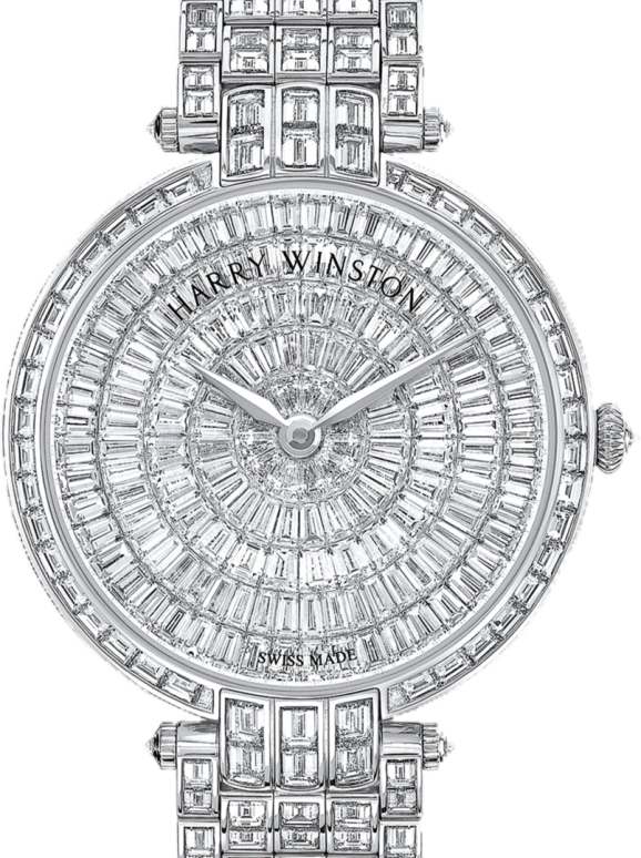 Harry Winston,High Jewelry Timepieces 36mm,36mm,Gold,White Gold,Quartz,In-house Caliber,Closed,PRNQHM36WW007