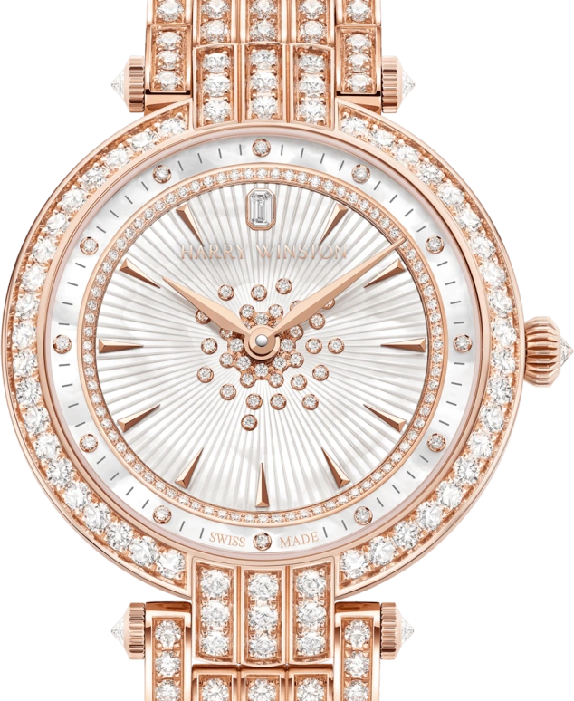 Harry Winston,The Premier 31mm,31mm,Rose Gold,Gold,White,Automatic,In-house Caliber,Mother of Pearl,PRNAHM31RR006