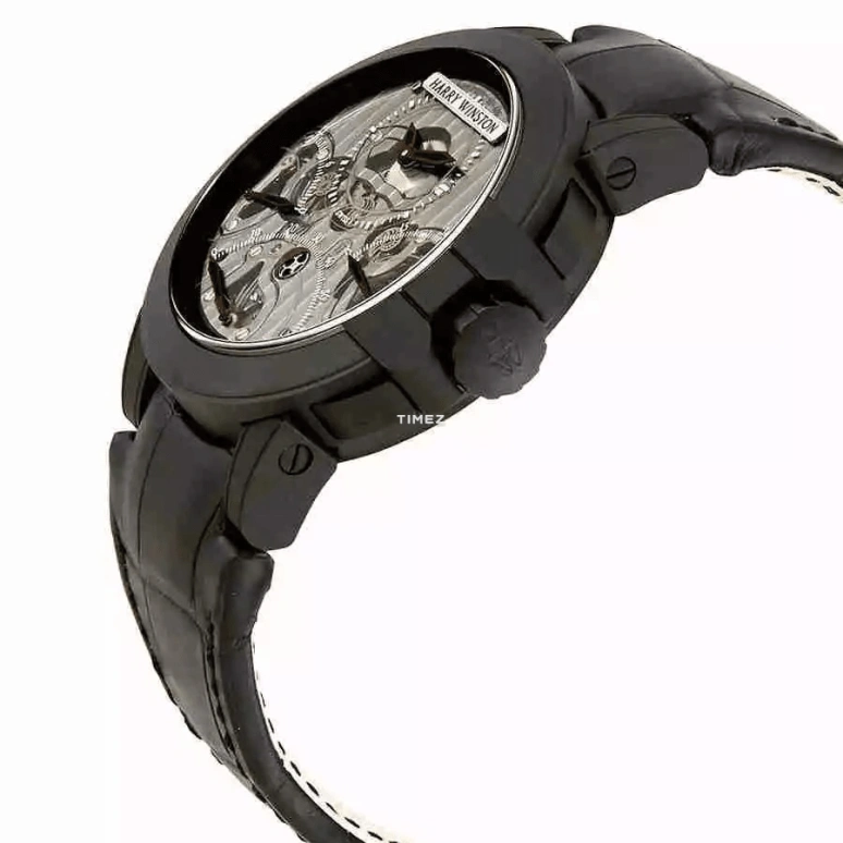 Harry Winston,The Ocean 44mm,44mm,Zalium,Silver,Skeleton,Automatic,Chronograph,Retrograde,OCEACT44ZZ002