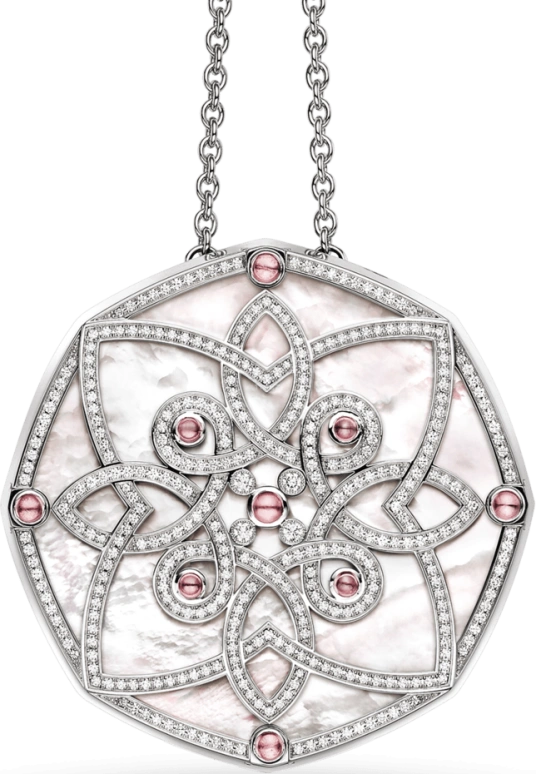 Harry Winston,High Jewelry Timepieces 47.5mm,47.5mm,Gold,White Gold,White,Quartz,In-house Caliber,Mother of Pearl,HJTQHM48WW001