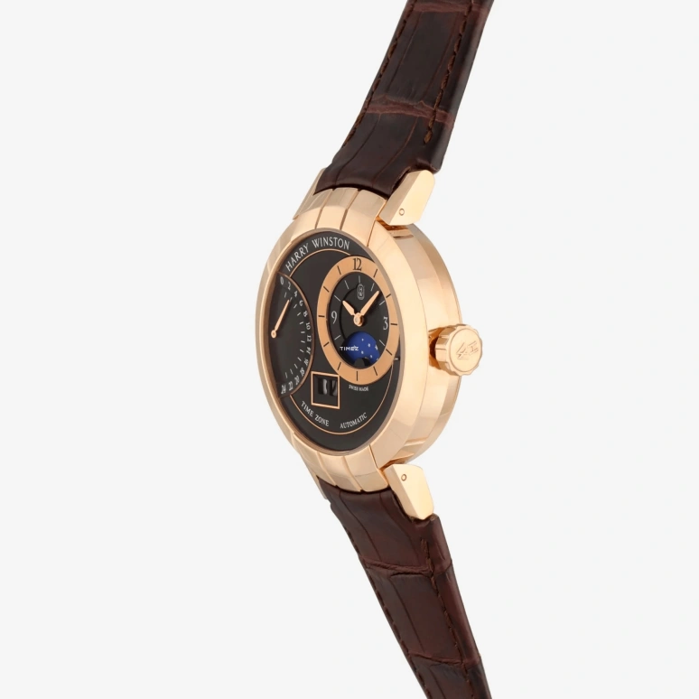 Harry Winston,The Premier 41mm,41mm,Rose Gold,Black,Automatic,Dule Time,Big Date,Retrograde,Day / Night Indication,45hours,In-house Caliber,PRNATZ41RR002