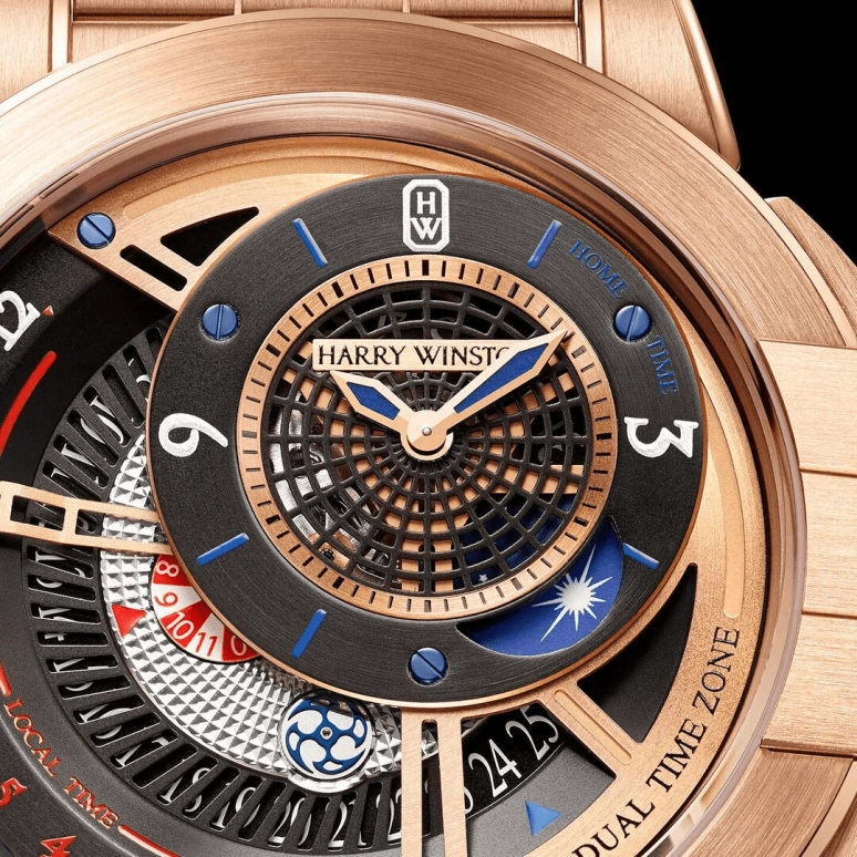 Harry Winston,The Ocean 44mm,44mm,Rose Gold,Gold,Automatic,In-house Caliber,Open,OCEATZ44RR013