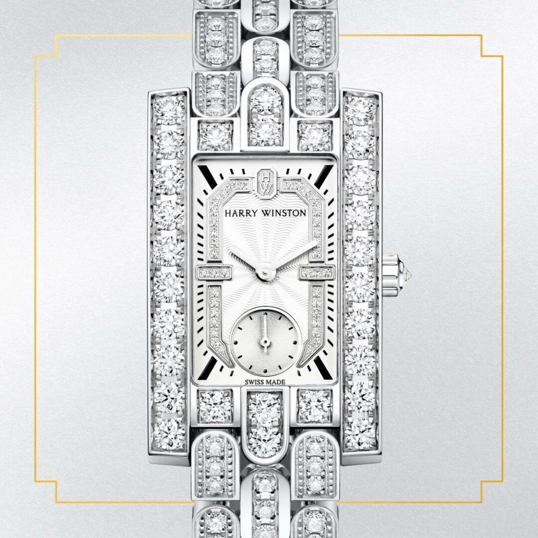 Harry Winston,The Avenue 21.4x36.1mm,21.4x36.1mm,Gold,White Gold,Quartz,In-house Caliber,Closed,AVEQHM21WW285