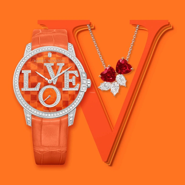 Harry Winston,Midnight 36mm,36mm,Gold,White Gold,Orange,Automatic,In-house Caliber,Mother of Pearl,MIDASS36WW005