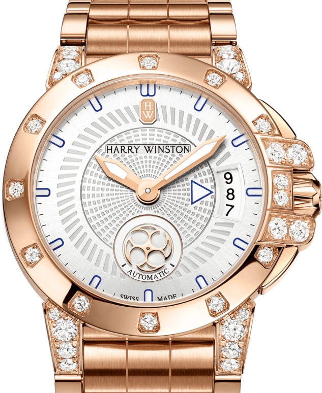 Harry Winston,The Ocean 36mm,36mm,Rose Gold,Gold,Automatic,In-house Caliber,Open,OCEAHD36RR002