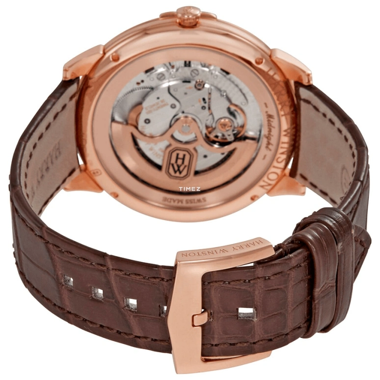 Harry Winston,Midnight 39mm,39mm,Rose Gold,Champagne,Automatic,Day,Sapphire,Crystal Glass,MIDAHD39RR001