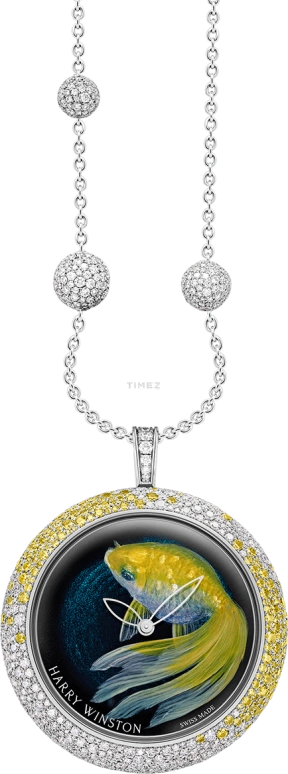 Harry Winston,High Jewelry Timepieces 38mm,38mm,White Gold,Blue,Quartz,In-house Caliber,Round,HJTQHM38WW001