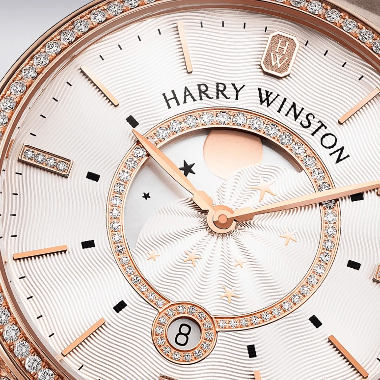 Harry Winston,Midnight 39mm,39mm,Rose Gold,Gold,Quartz,In-house Caliber,Closed,MIDQMP39RR002