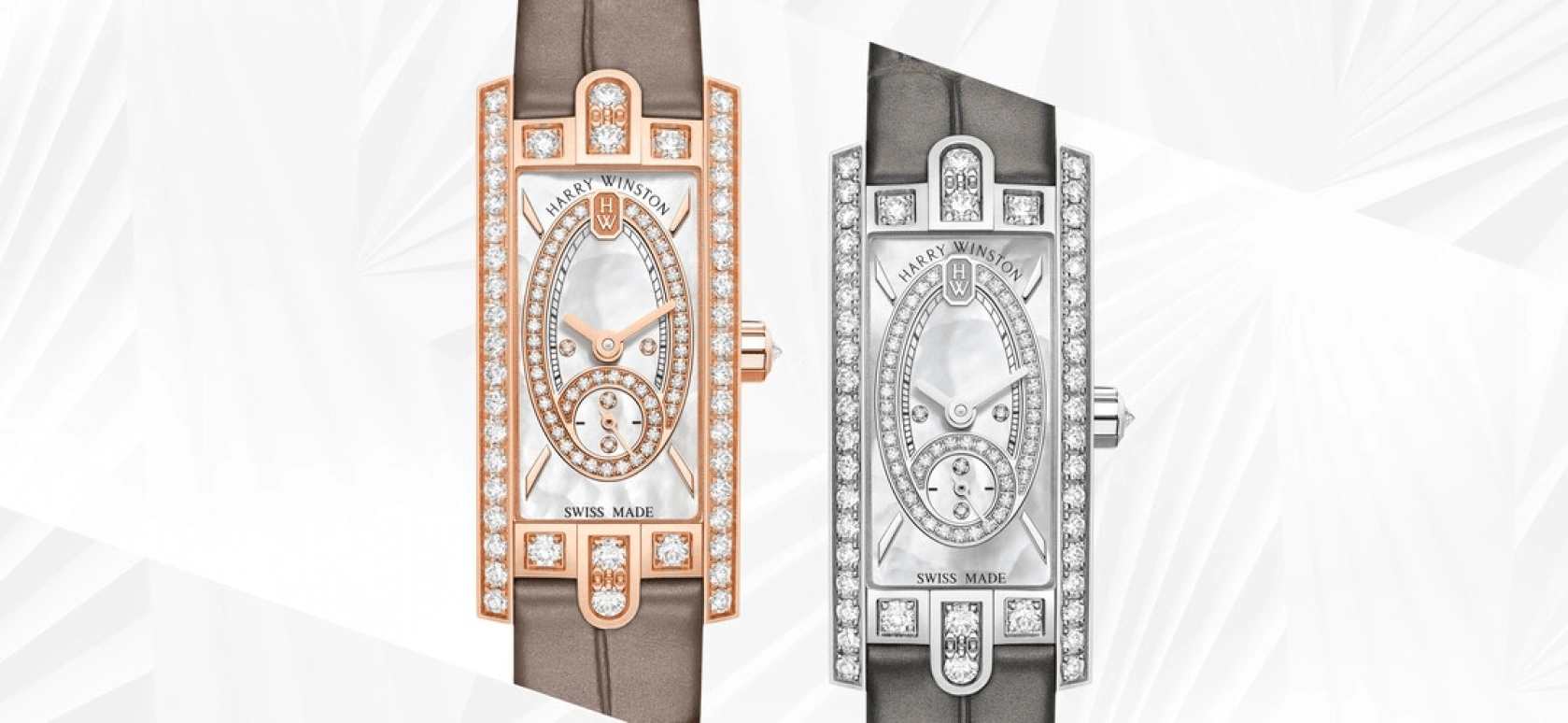 Harry Winston,The Avenue 15.6x32.3mm,15.6x32.3mm,Rose Gold,Gold,White,Quartz,In-house Caliber,Mother of Pearl,AVCQSS16RR001