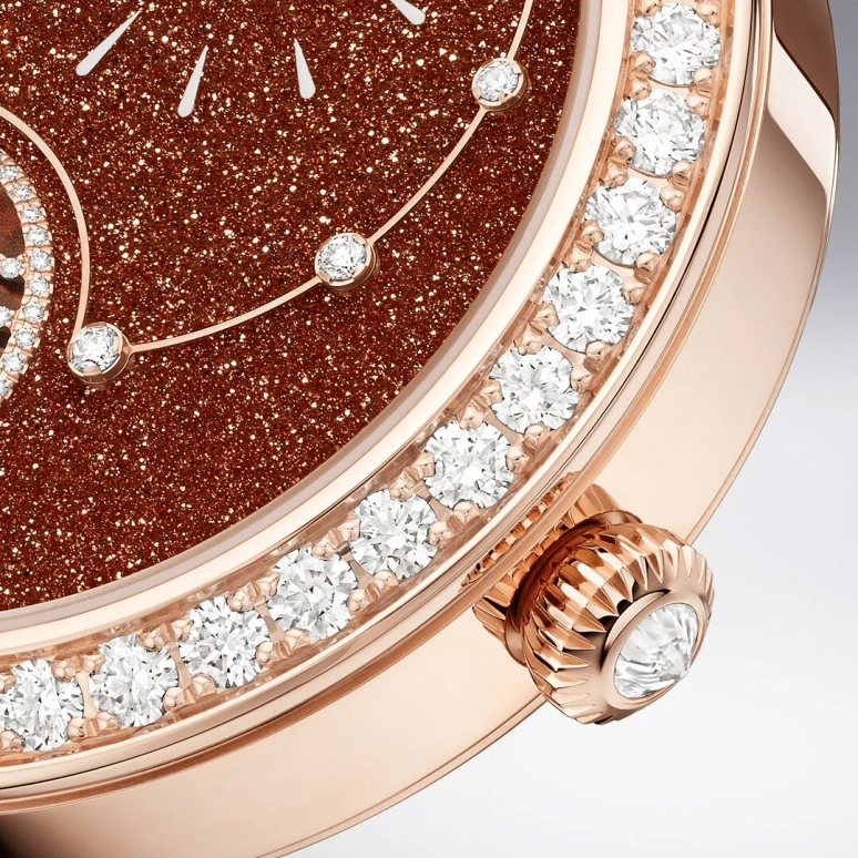 Harry Winston,The Premier 36mm,36mm,Rose Gold,Gold,Brown,Automatic,In-house Caliber,Mother of Pearl,Aventurine,PRNAMP36RR001